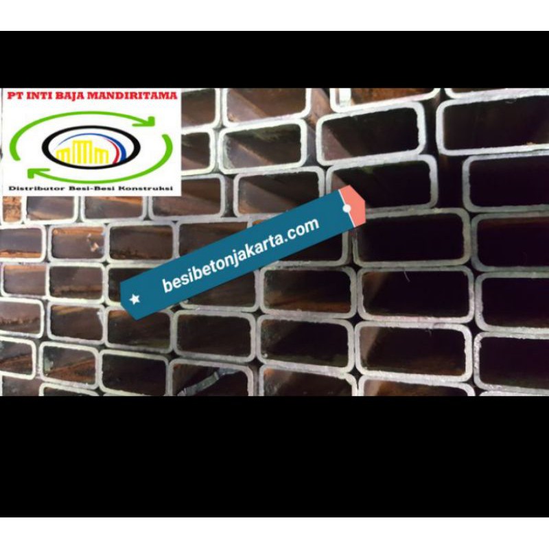 Hollow 50x100x6 Meter Pipa Kotak Besi Stall Baja Ringan