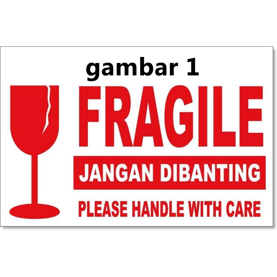 10pcs STIKER FRAGILE / STICKER BONTAX BARANG PECAH BELAH