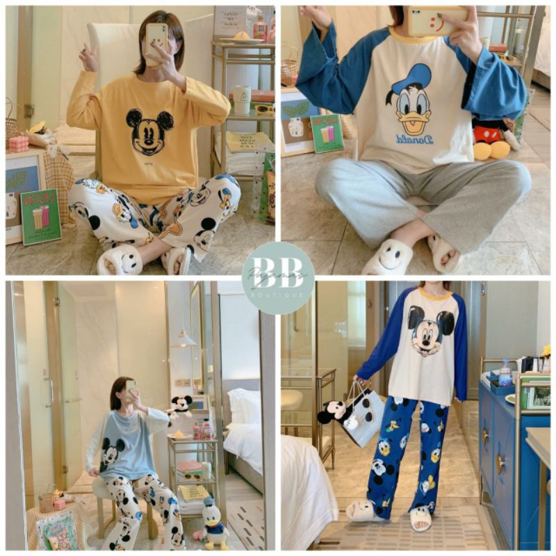 Model Terbaru Baju Tidur Oversize Import / Piyama Import Oversize / PP Import motif mickey