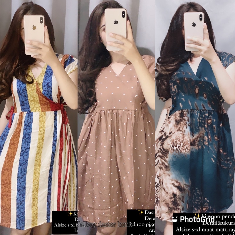 daster kimono pendek busui baju tidur wanita model kimono bahan rayon adem