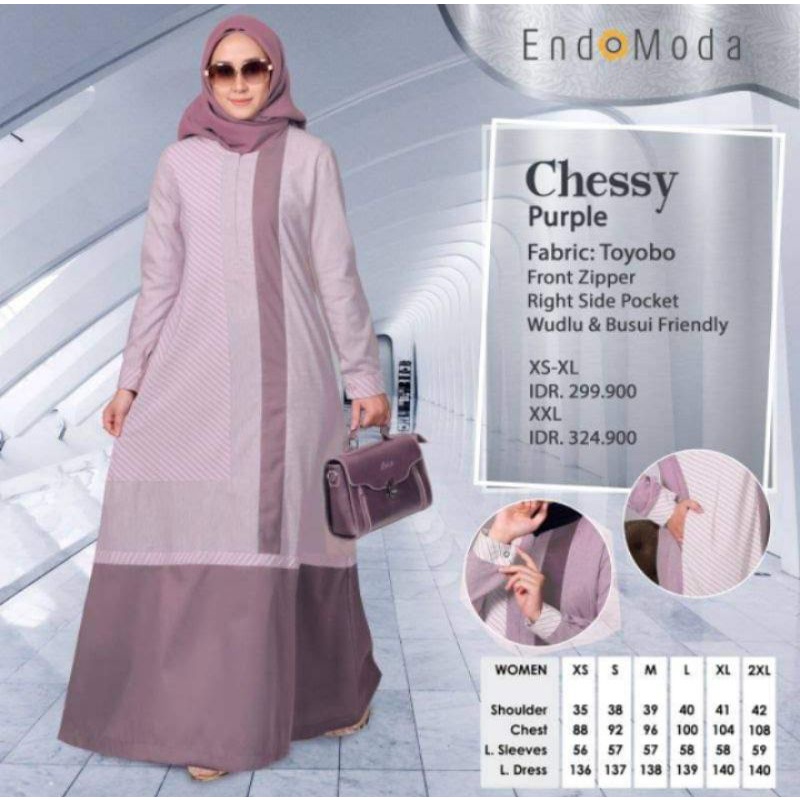 dress endomoda chessy  gamis terbaru 2022 bahan toyobo
