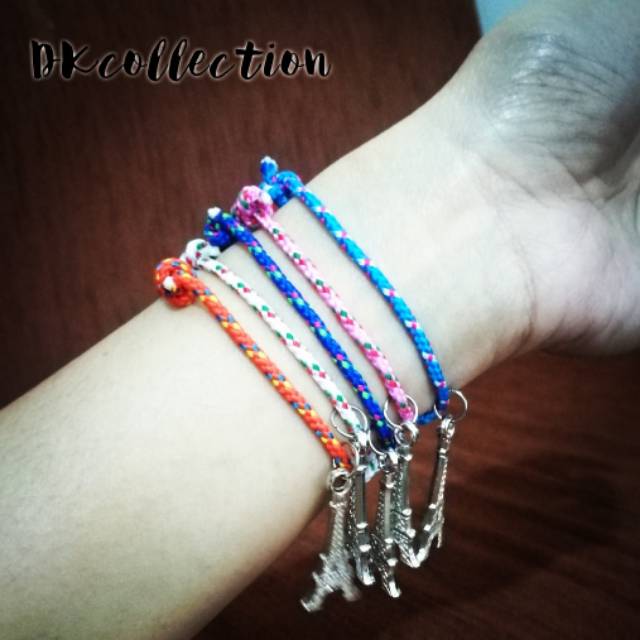 gelang tali paris silver oleh oleh souvenir paris perancis