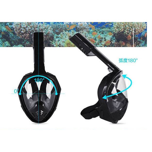 Kacamata Full Face Selam Scuba Underwater Diving Snorkeling -- Taffware