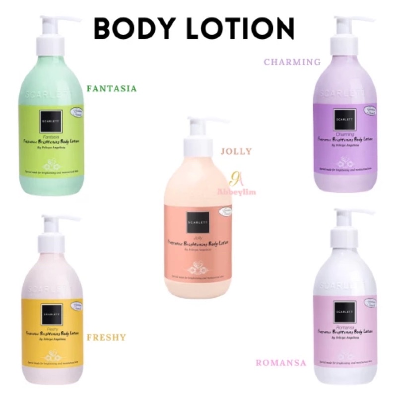 scarlett body lotion / scarlett body whitening / hand body/ Body wash /pemutih tubuh/ sabun mandi /body scrub