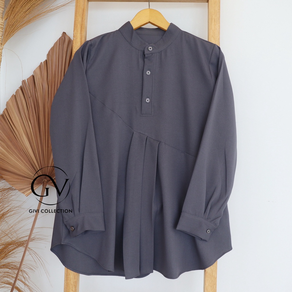 Bianca Blouse  /Atasan wanita / Busui-grey
