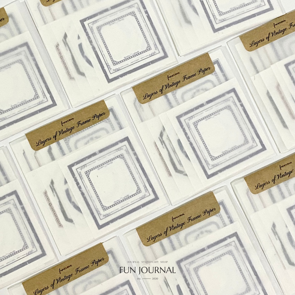 

LAYERS OF VINTAGE FRAME PAPER PACK UNTUK JURNAL JOURNAL PLANNING PLANNER BUJO SCRAPBOOK DIY