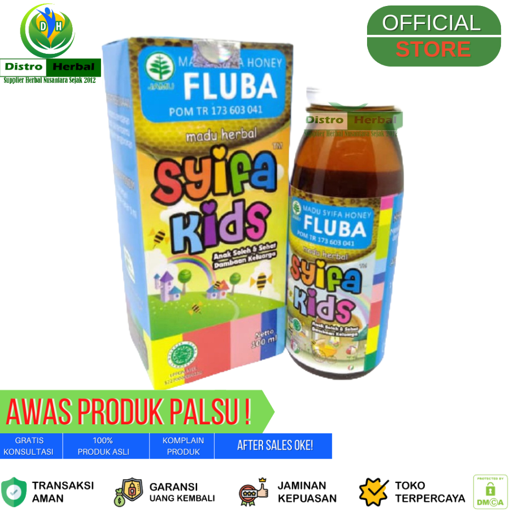 Jual Madu Syifa Kids Fluba Obat Flu dan Batuk Anak Herbal Indo Utama