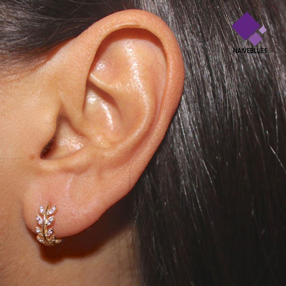 Anting Tindik Model Menjuntai Bahan Cubic Zirconia Untuk Wanita