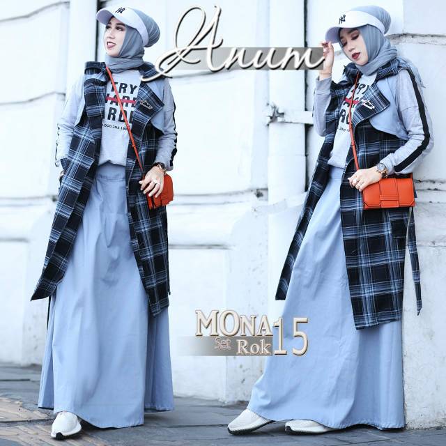 [Gamis casual set] Mona set original by anum