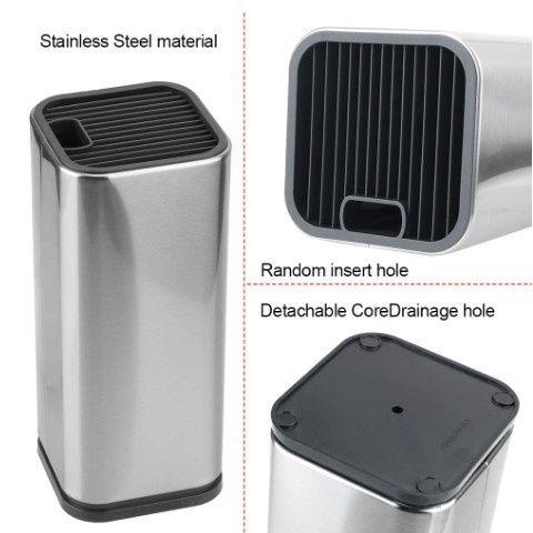 SF8 Rak Tempat Pisau Dapur Xituo Stand Tool Knife Holder Bahan stainless Wadah Tempat Pisau Dapur Stain Less Kokoh
