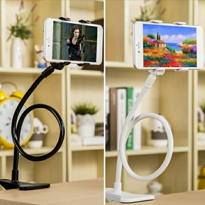 (COD Makassar) Phone Holder / Lazypod Arm Universal Tablet PC Desktop Holder dengan Klip 360 Derajat