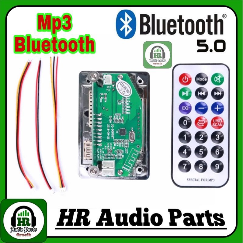 Kit Modul Mp3 Stereo Bluetooth USB Radio FM MMC Card + Equalizer