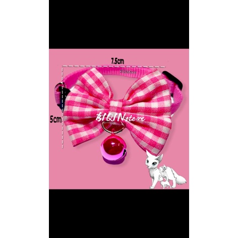 kalung kucing pita kain 5x7.5