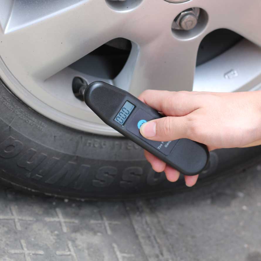 GSSi Zeepin Pengukur Tekanan Angin Ban Digital Lcd Tire Pressure Gauge - Vt800 - Black Or-i