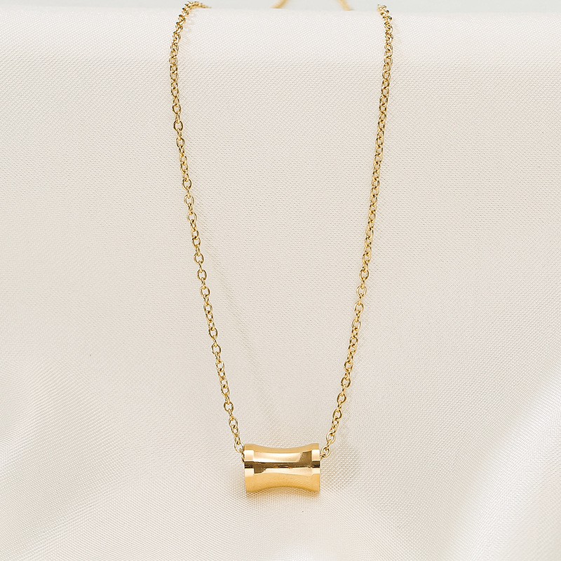 Kalung tabung Titanium Korea Style Wanita Anti Karat