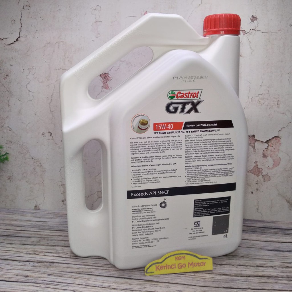 Oli Castrol GTX 15W-40 4 Liter Bensin - Castrol GTX 15W-40 Gasoline