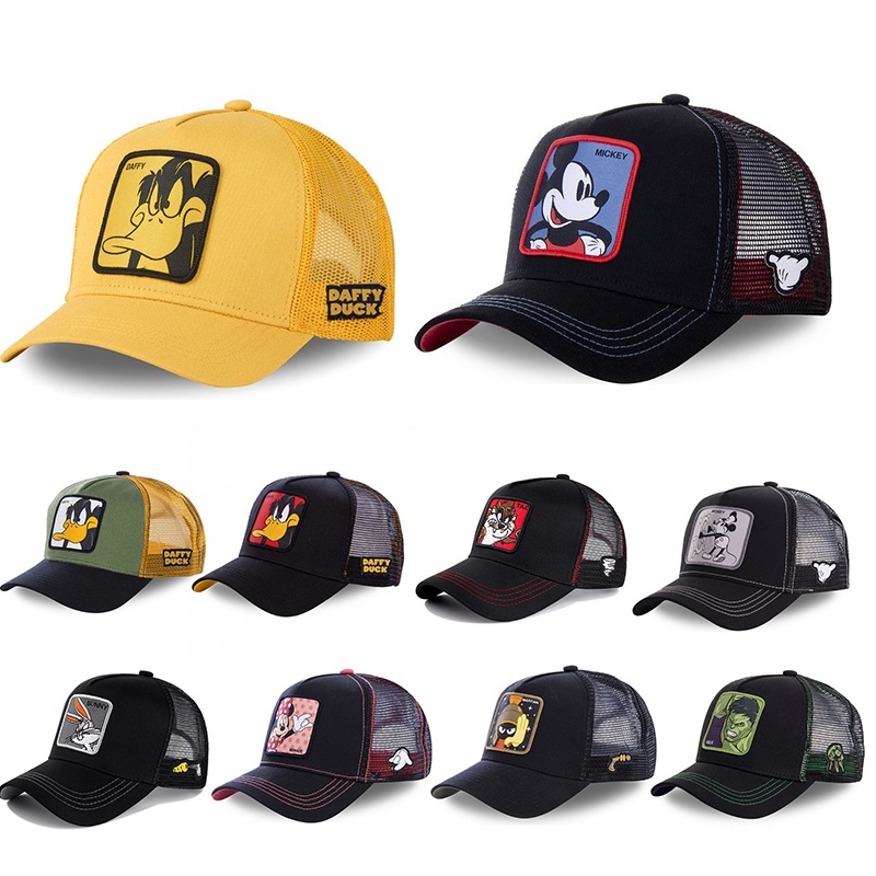 topi Summer Hat  Mesh Hat MARTIAN BUNNY  Disney Cartoon Character Embroidery Unisex Baseball Cap Youth Hip Hop Tide Card Cap For Men Women Snapback Cap