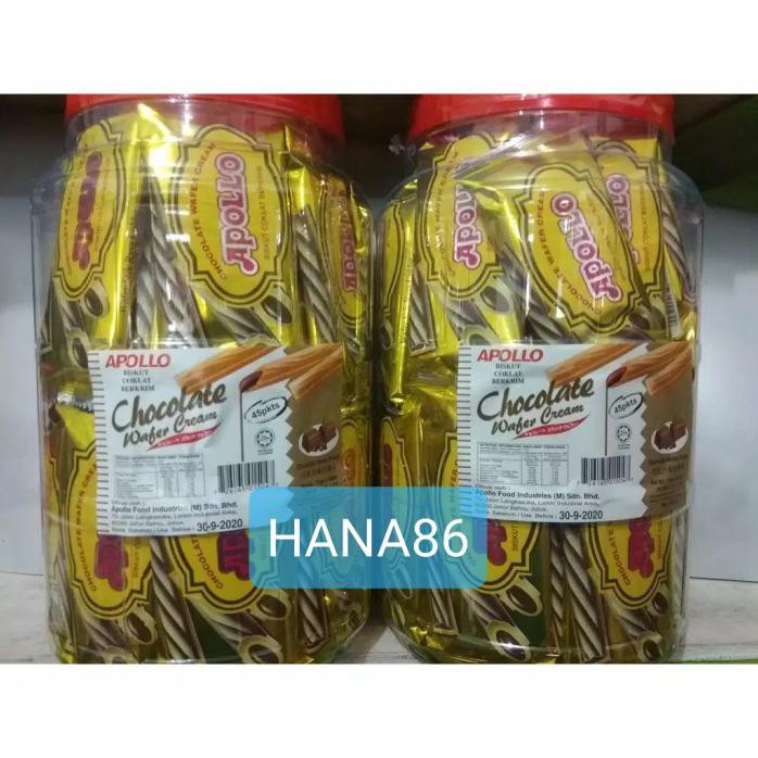 

APOLLO CHOCOLATE WAFER CREAM ISI 45PCS (MALAYSIA)