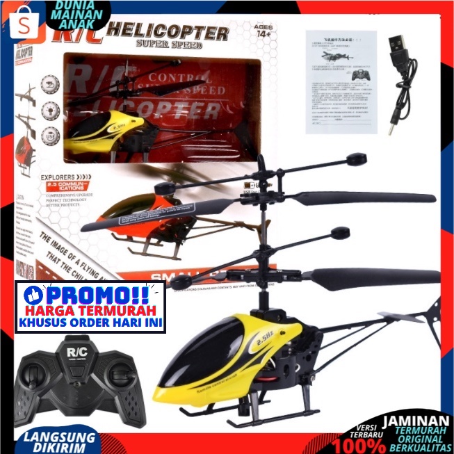 Pesawat RC Drone Remote Control Mini LED 2CH| Helikopter Remot Kontrol berlampu baterai cas