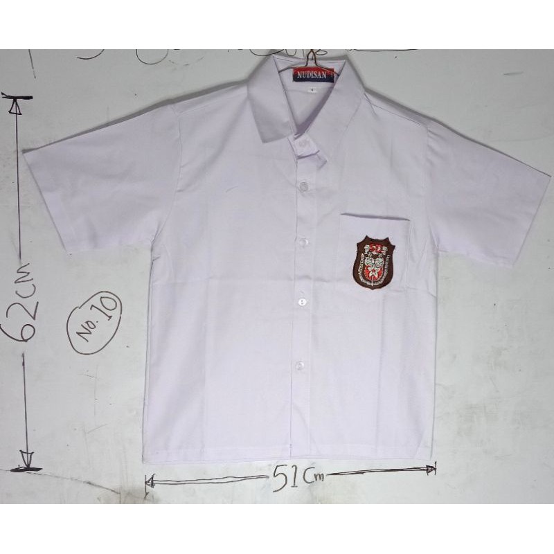 baju seragam sekolah SD lengan pendek no 10