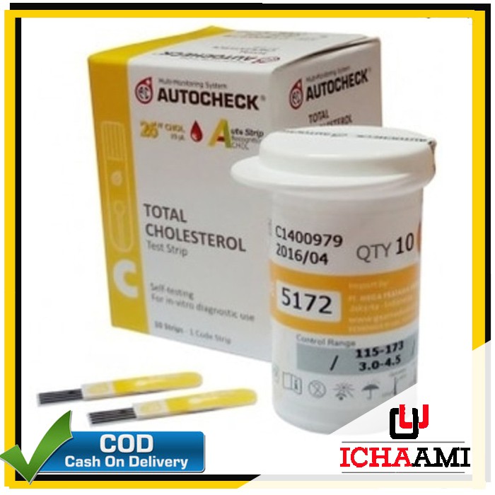 Autocheck Strip Kolesterol Refil Cholesterol Auto Check Colestrol Original Isi 10 Pcs