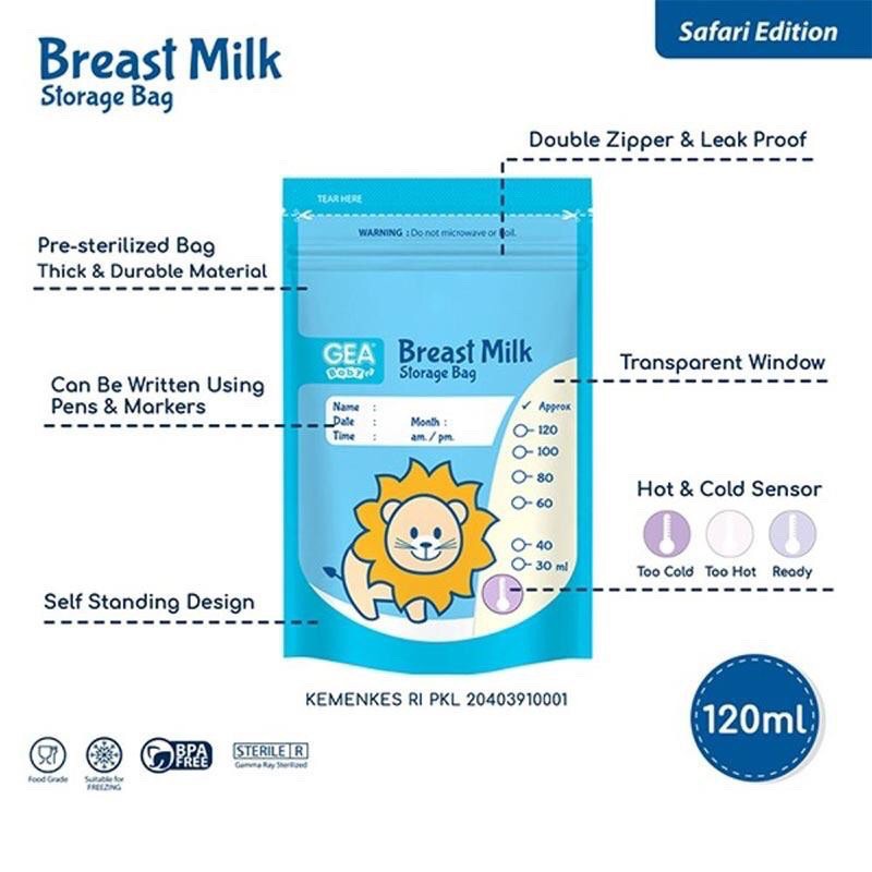 GEA Baby Kantong Asi 120ml / Breastmilk bag / Asibag / Wadah ASI / Penampung ASI Bag / BANDUNG