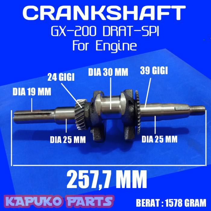 Jual Generator Crankshaft Atau Kruk As Gx 200 Engine Drat Spi