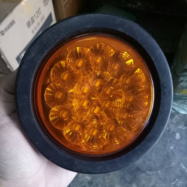 Lampu Sen Stop Truk LED Bulat 24volt
