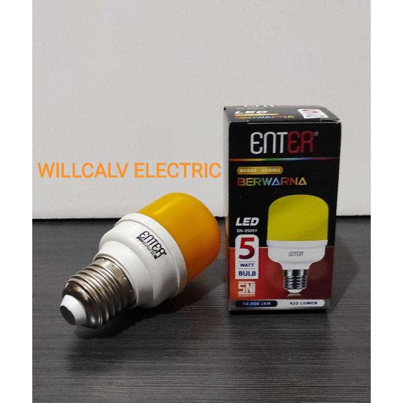 LAMPU LED WARNA 5W 5 WATT / LAMPU LED WARNA KAPSUL 5W 5 WATT FITING E27