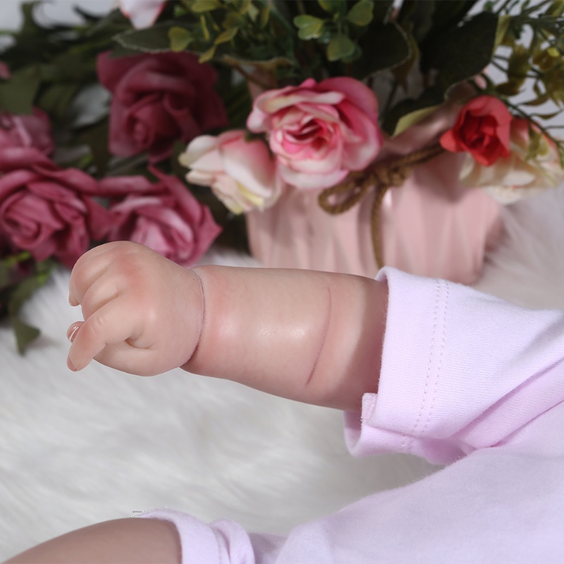 Mary Realistis Bayi Balita Reborns Untuk Boneka 20inci Mata Dibuka Tersenyum Mainan Bayi Boneka Manusia Hidup Newborn Bayi Hadiah Dengan