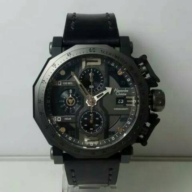 JAM TANGAN PRIA ALEXANDRE CHRISTIE AC 6373 GREY BLACK