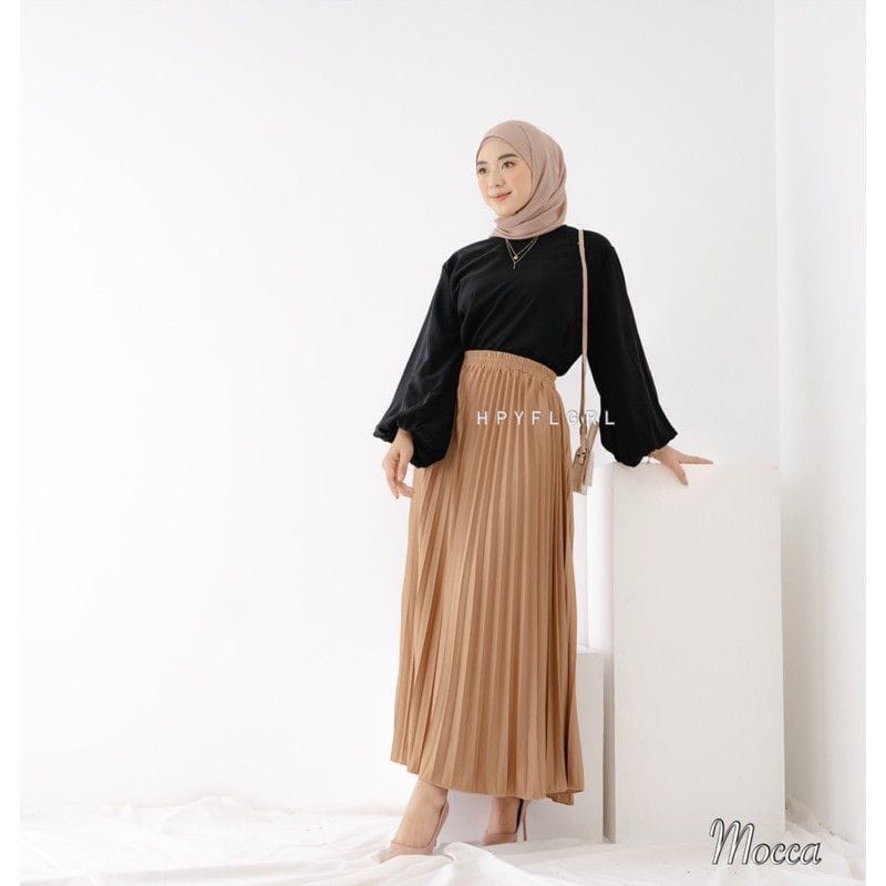 ROK WANITA | ROK PLISKET PREMIUM | ROK LIPATAN BESAR | ROK MURAH KEKINIAN