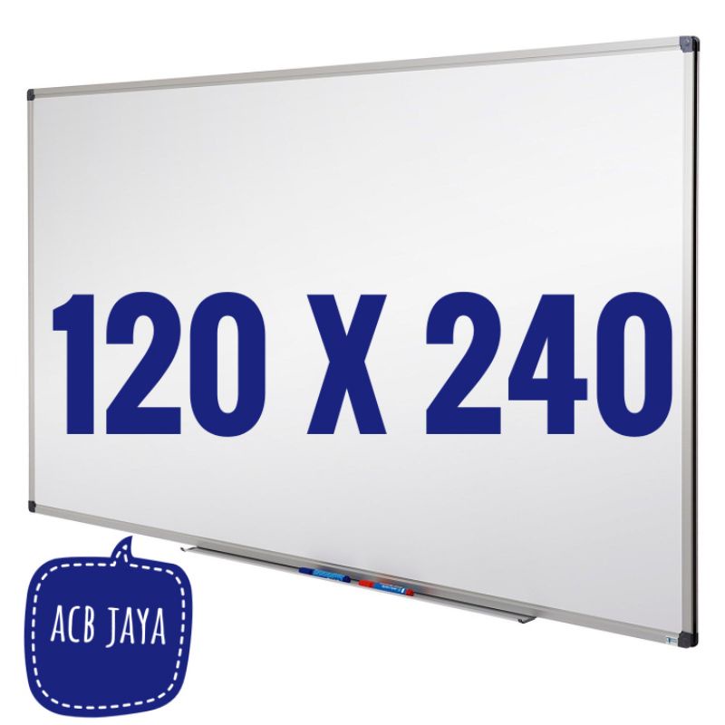 

Papan Tulis / Whiteboard 122x244 cm (spidol & Penghapus) tebal 8mm