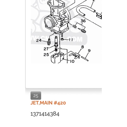 japan original 137 14143 84 main jet karburator tmx tm vm ukuran 420 yamaha tz125 yz125 it425 tr2 rx
