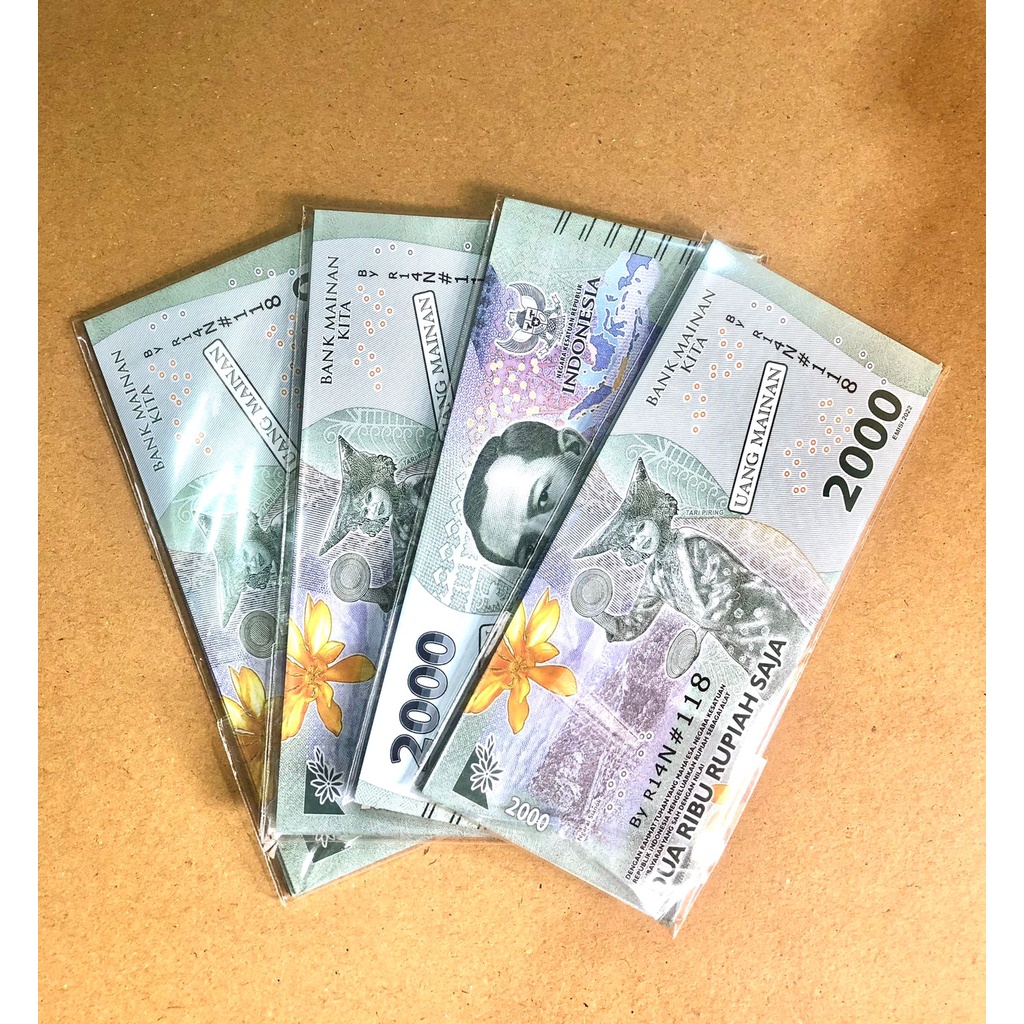 uang mainan  ( HARGA UNTUK 25  LEMBAR )-2.000 baru
