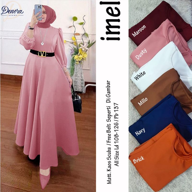 BAJU GAMIS SCUBA POLOS IMEL KIRANA