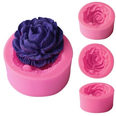 3D Silicon Mold Fondant Cake Decoration - Rose Flower