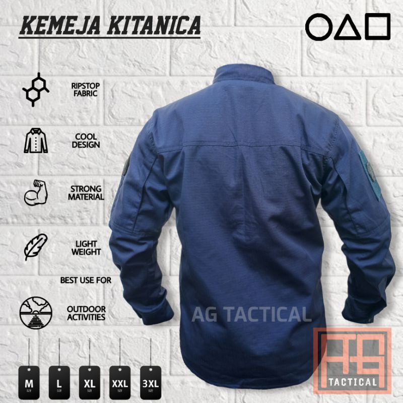 Kemeja Semi Parka / Kemeja Tactical Kitanica / Kemeja Outdoor / Kemeja Lapangan