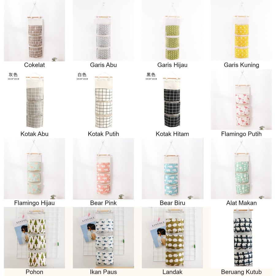 Pouch Gantung (Dilengkapi tali dan kayu) unik dan serbaguna