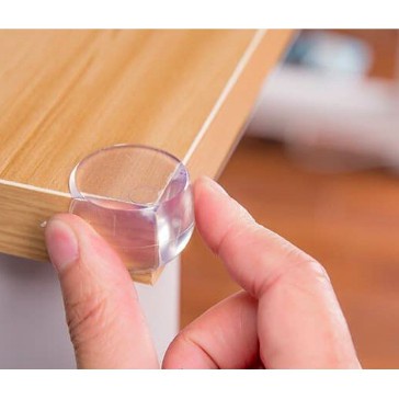 Pelindung sudut pengaman meja / Pengaman Siku Silicone Bening Karet 3M Ujung Kaca Kayu Lemari Pelind