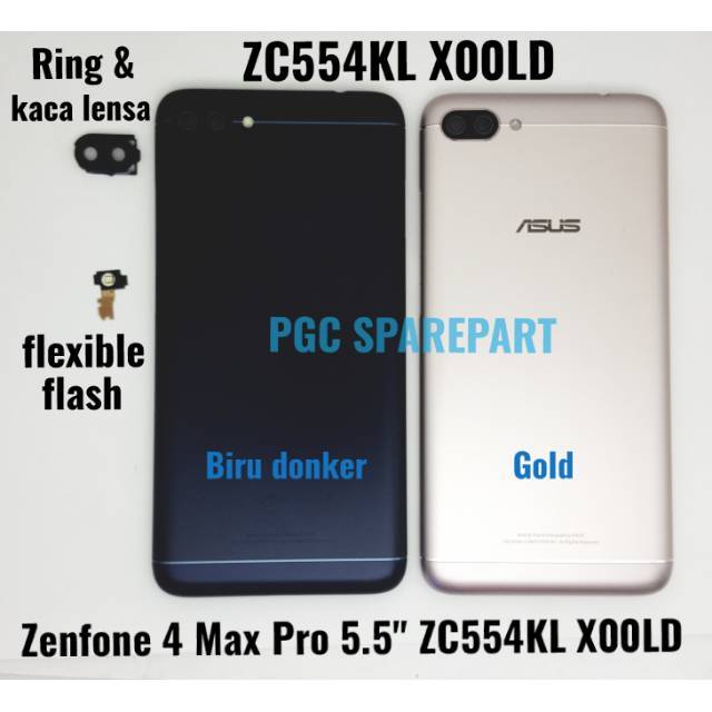 Original Backdoor Asus Zenfone 4 Max Pro 5 5 Inch Zc554kl X00ld Xoold Tutup Backcase Back Cover Door Shopee Indonesia