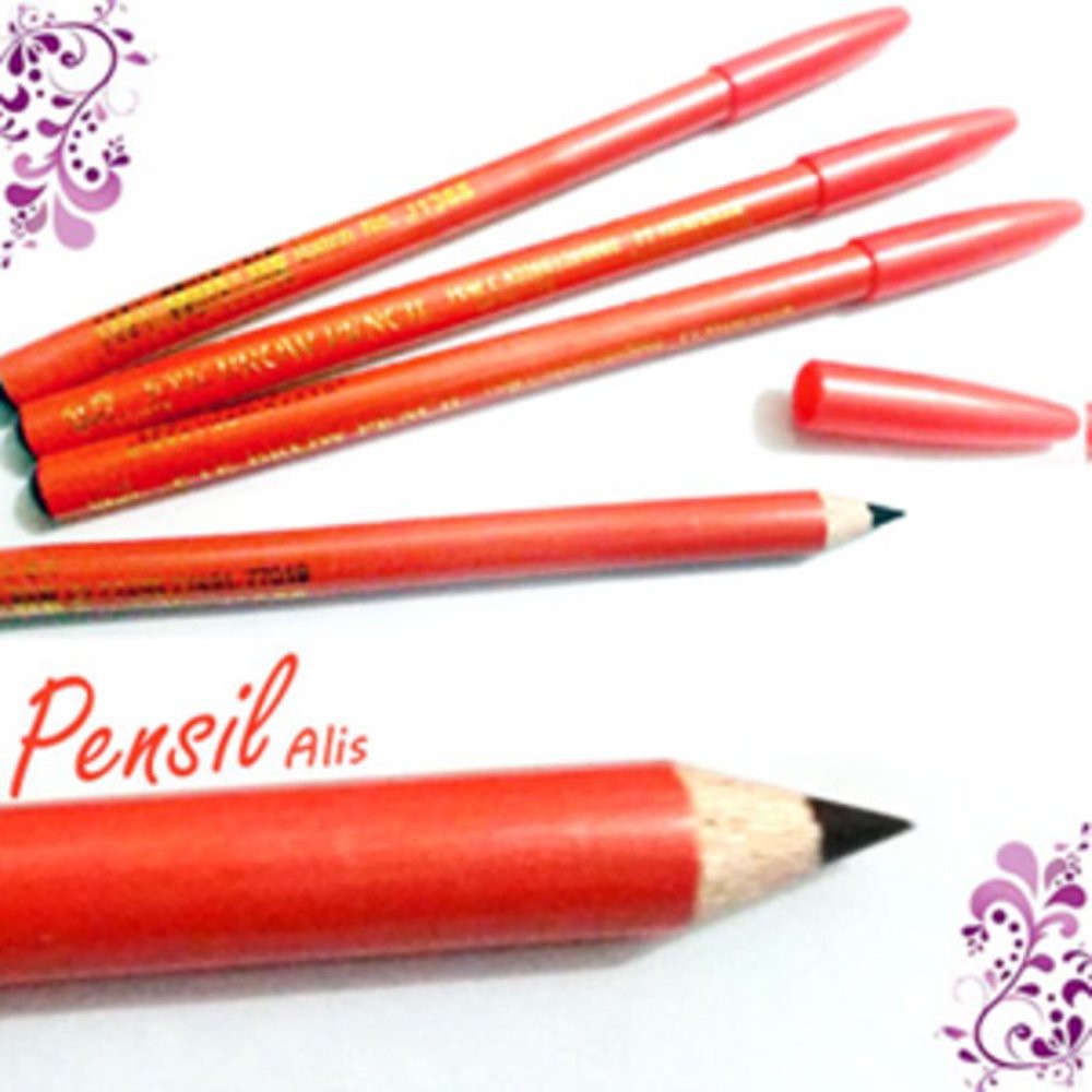 Pensil Alis DAVIS Dark Brown / Black / Cokelat / Hitam / Eyebrow Pencil Eyebrow Brown &amp; Black- 1 PCS