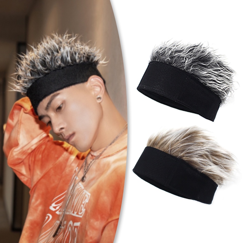 bigshop88 - Wig cosplay topi pria cowok anime naruto kakashi kostum rambut palsu model bandana headband adjustable weist bisa disesuaikan Kostum Cosplay Topi