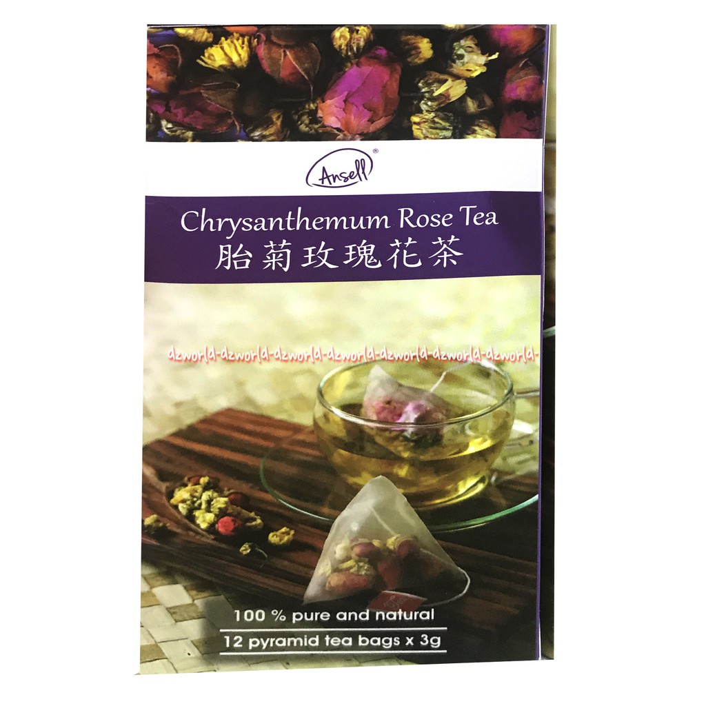 Ansell Chrysanthemum Rose Tea 12bags Teh dari Bunga Krisan dengan aroma mawar Ansel Chrisan Themum
