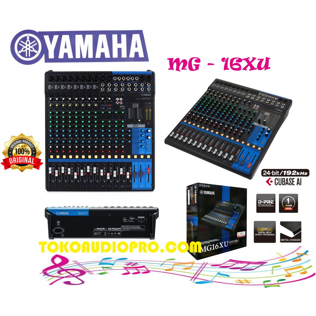 Yamaha Mg16xu Mg 16xu Mg 16 Xu Original Mixer Shopee Indonesia