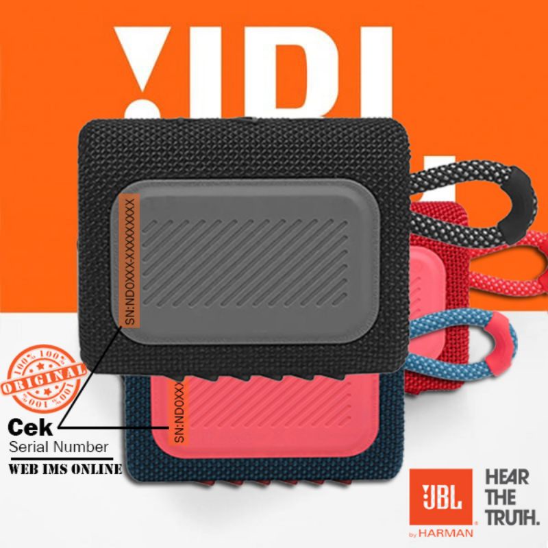 JBL GO-1 &amp; GO-3 Bluetooth Speaker Original, Garansi Resmi IMS Full Segel