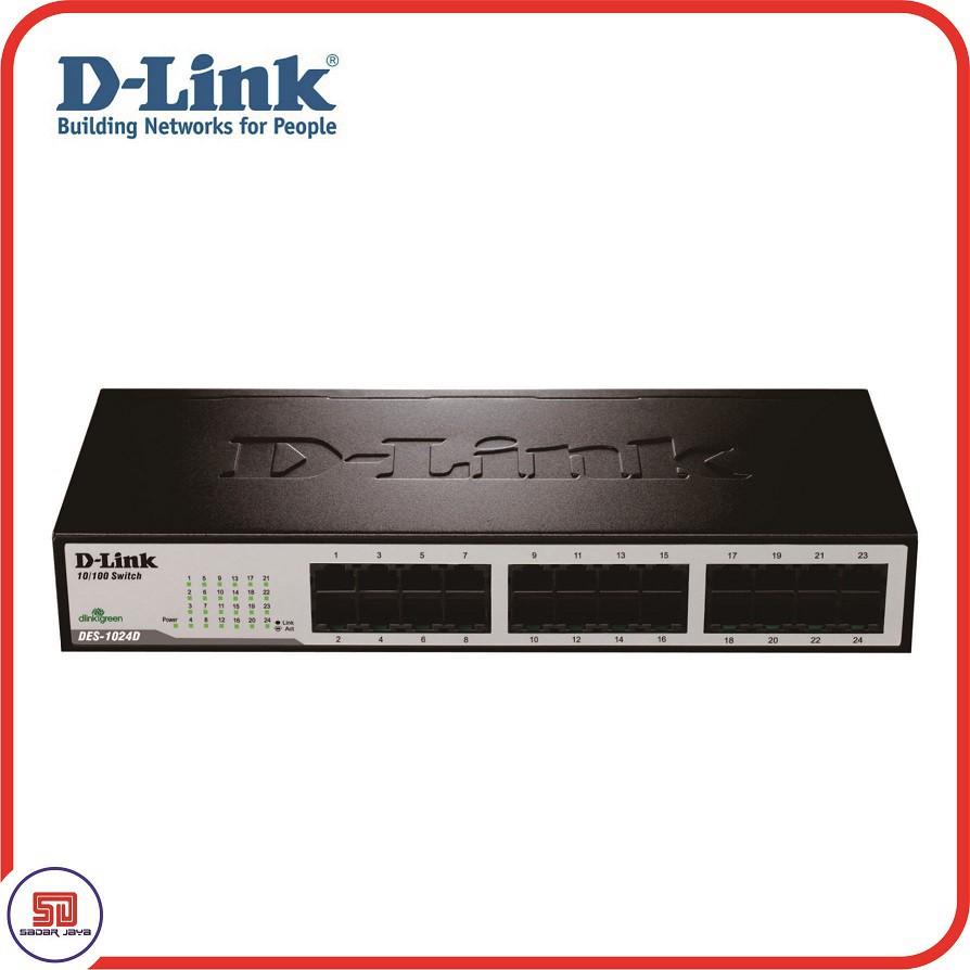 D-Link DES-1024D Ethernet Desktop Switch 24 Port – Metal Casing