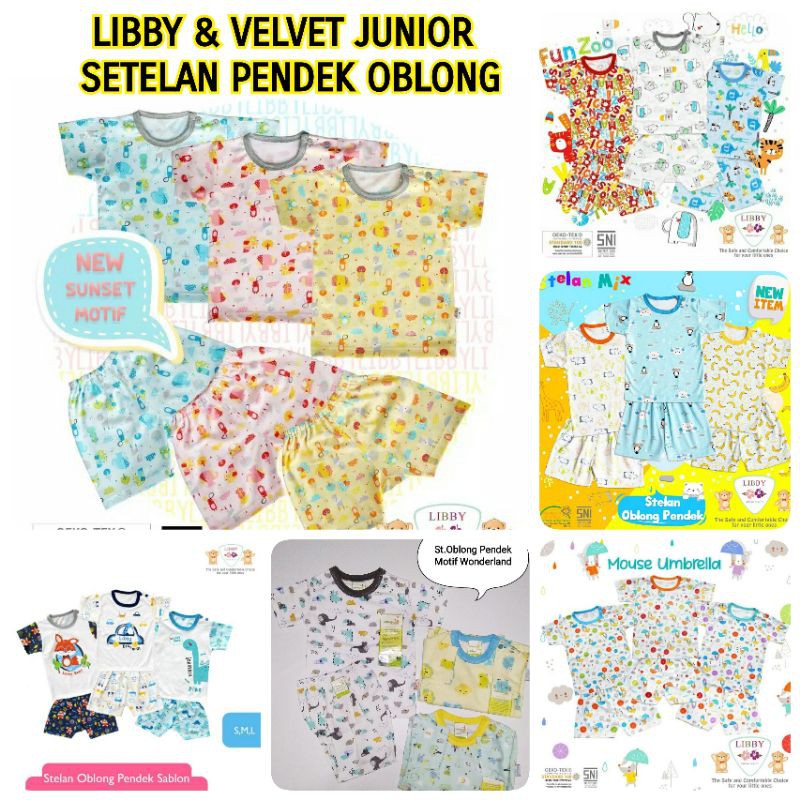 Libby dan Velvet Jr-Setelan Oblong Pendek (Kcg Pundak)