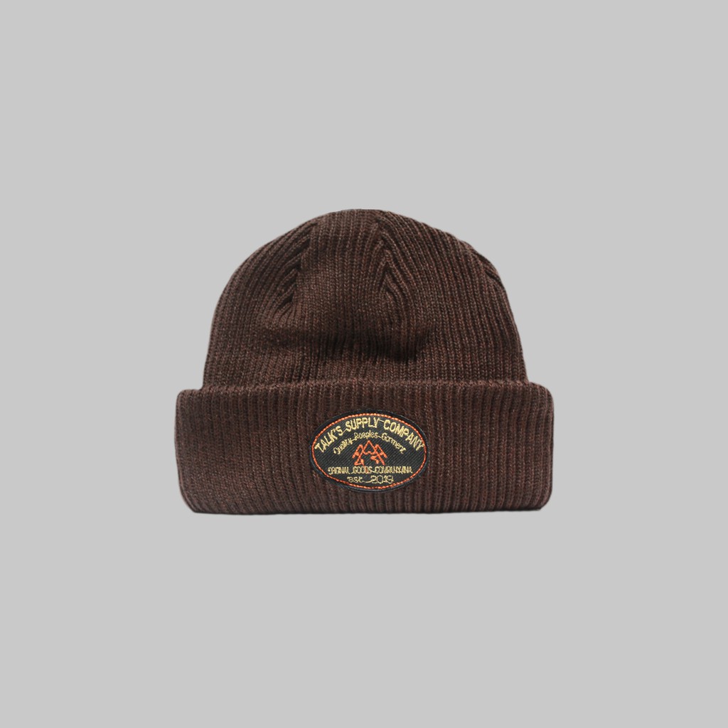 brown beanie hat