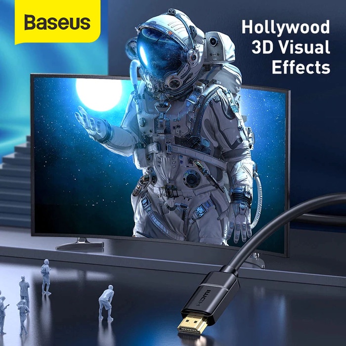 Baseus Kabel HDMI to HDMI 4K HD TO 4K HD Adapter Cable Kabel HDR 1M